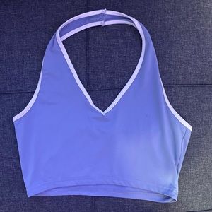 medium blue halter top